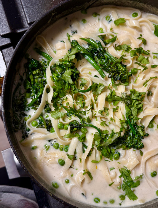 Creamy Cashew Alfredo Pasta